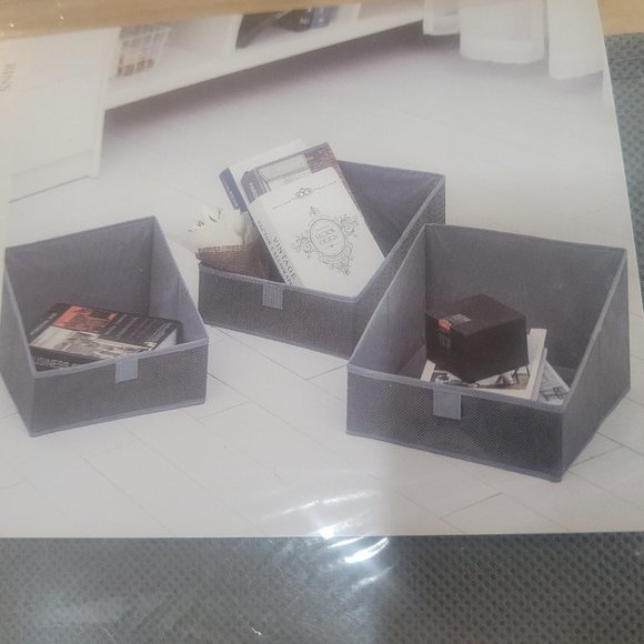 3-Piece Foldable Storage Bin Set New - Picture 5 of 7